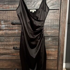 Inspired Hearts Black Midi Dress